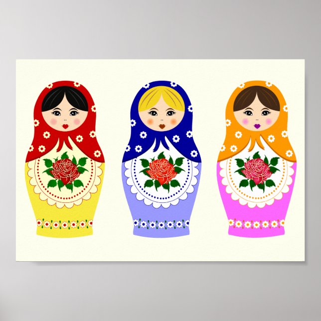 Russian matryoshka dolls poster (Front)