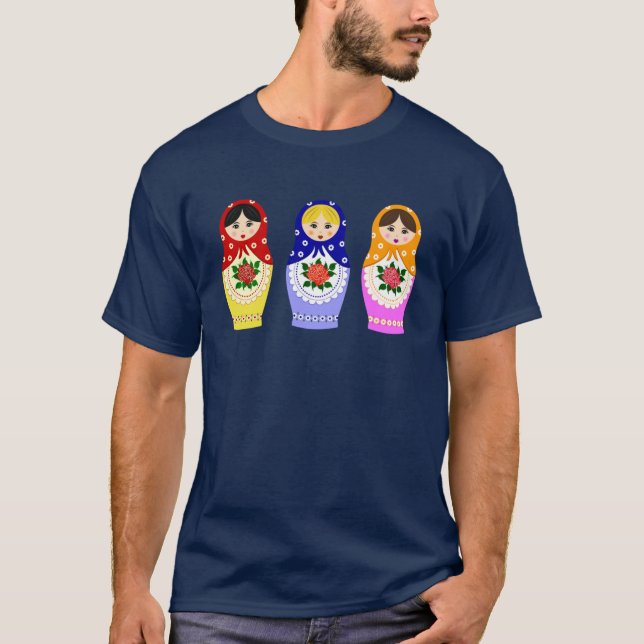 Russian matryoshka nesting dolls T-Shirt (Front)