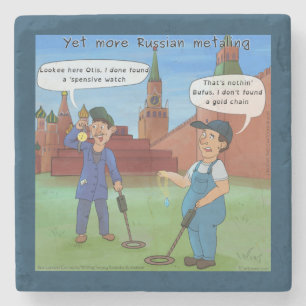 Russian Metal-Ing Funny Stone Coaster