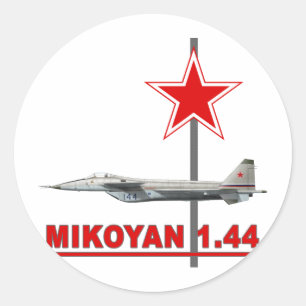 Russian Mig-1.44 Classic Round Sticker