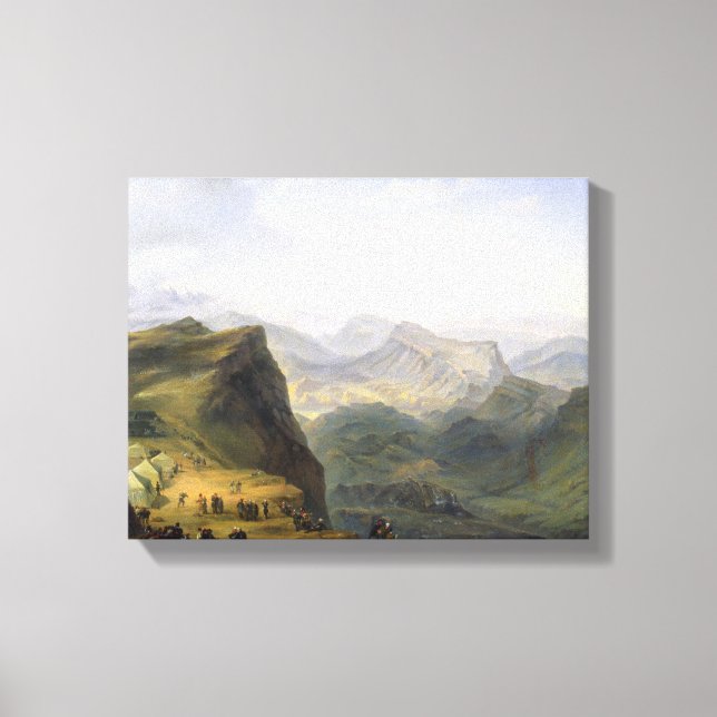 Russian Military Camp in Dagestan, 1895 Canvas Print (Front)