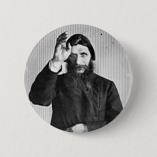 Russian Mystic Grigori Yefimovich Rasputin 2 Inch Round Button (Front)