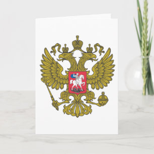 Russian national emblem card