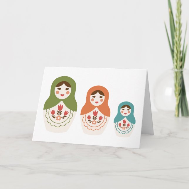 Russian Nesting Dolls Card (Front)