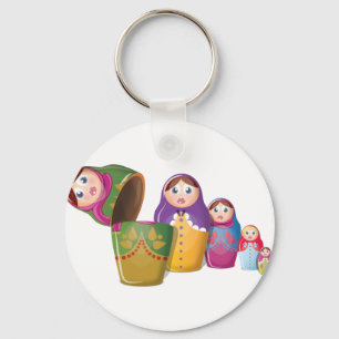 Russian Nesting Dolls Keychain