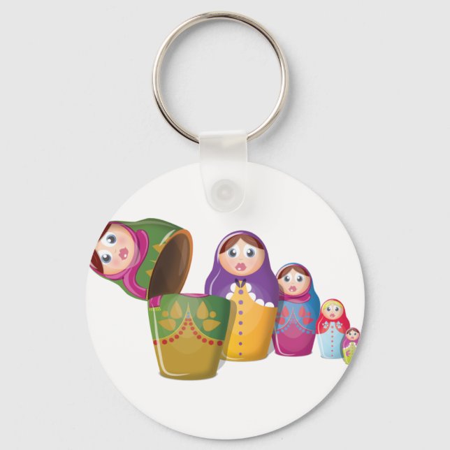 Russian Nesting Dolls Keychain (Front)