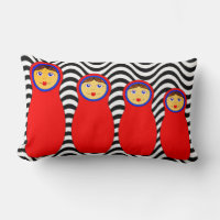 Russian Nesting Dolls Throw Pillow