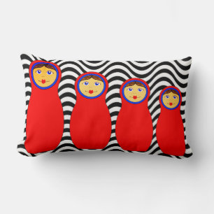 Russian Nesting Dolls Throw Pillow