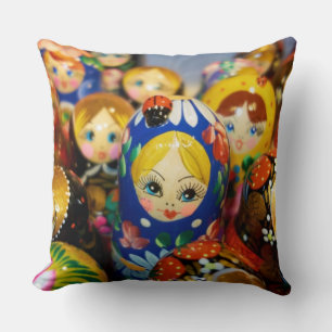 Russian Nesting Dolls Throw Pillow