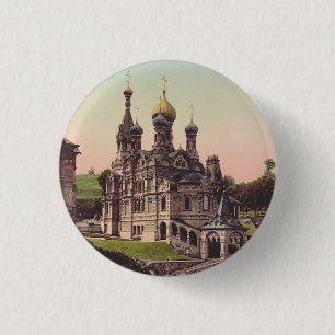 Russian Orthodox Church in Moscow 1 Inch Round Button