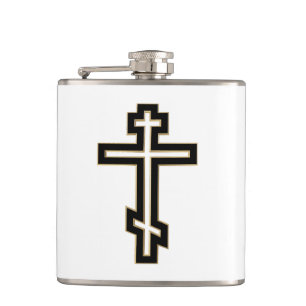 Russian orthodox cross hip flask