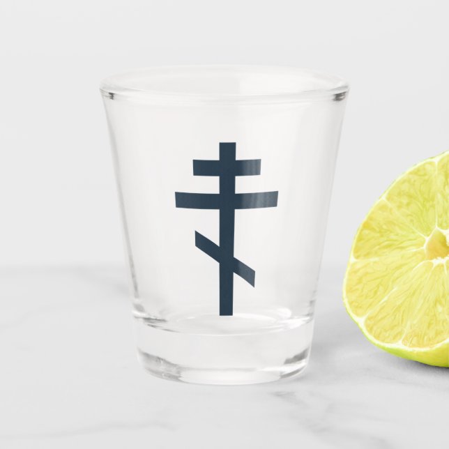 Russian Orthodox cross Shot Glass (Front)