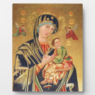 Russian Orthodox Icon - Virgin Mary and baby Jesus Plaque