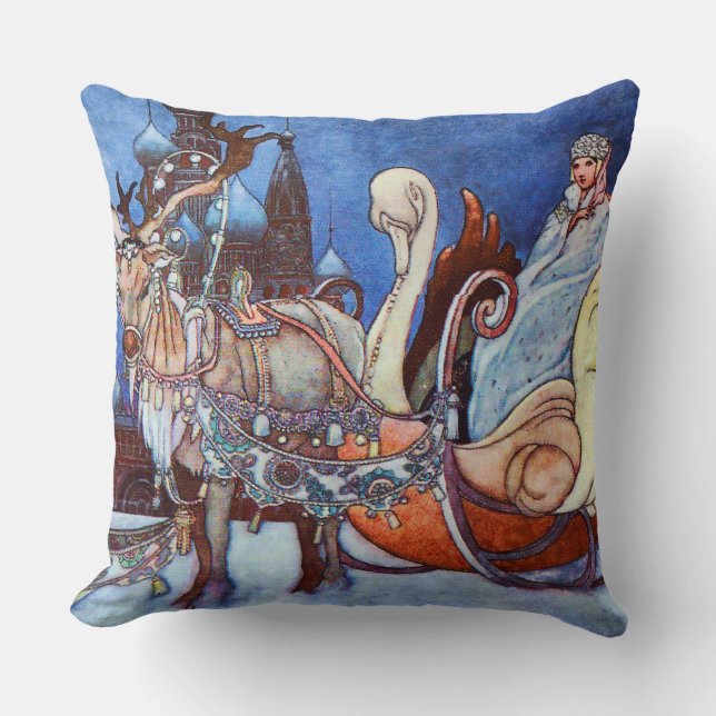 Russian Princess Charles Robinson Illustration Throw Pillow (Front)