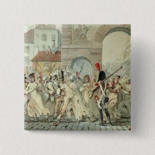 Russian Prisoners Paraded on the Boulevard 2 Inch Square Button