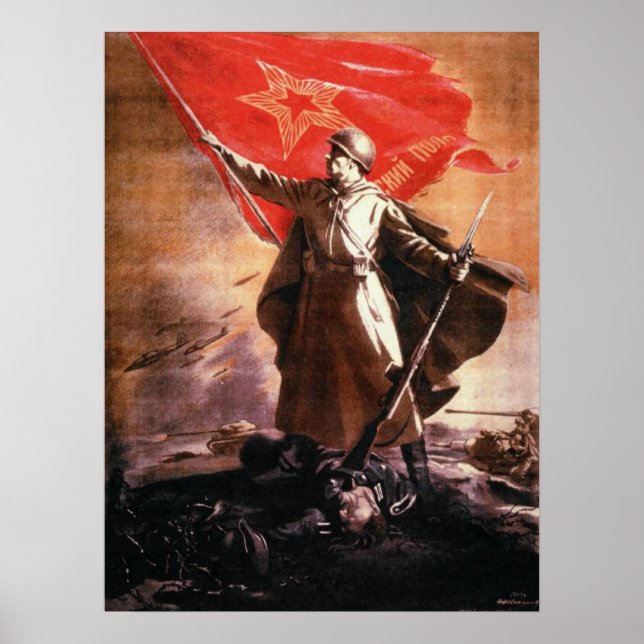 Russian Propaganda Poster from WWII (Front)