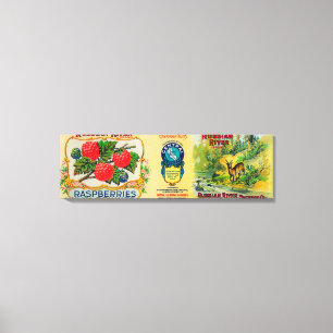 Russian River Raspberry Label Canvas Print