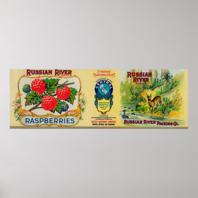 Russian River Raspberry Label Poster (Front)