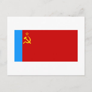 Russian SFSR Flag Postcard