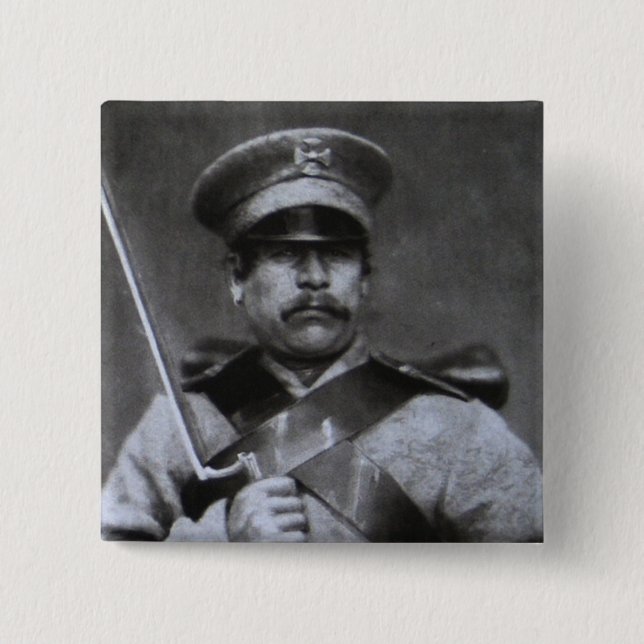 Russian soldier 2 inch square button (Front)