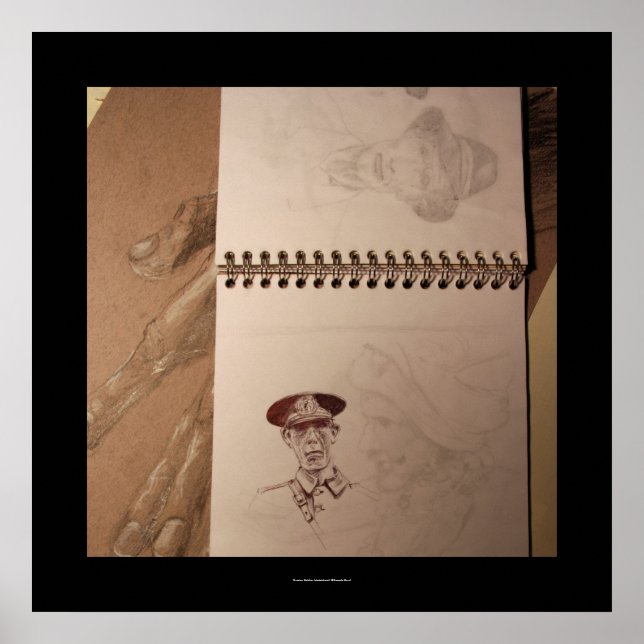 Russian Soldier Sketchbook Poster (Front)