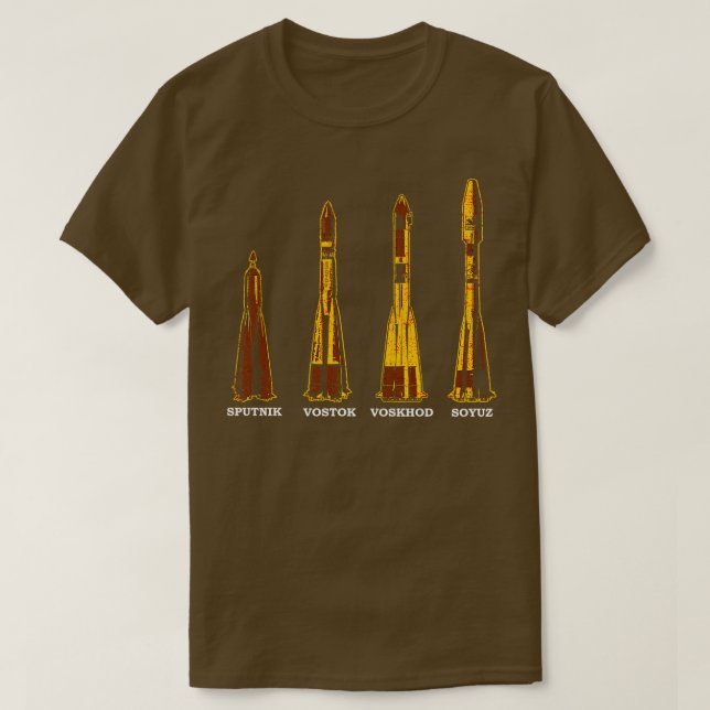 Russian Soviet Rockets T-Shirt (Design Front)