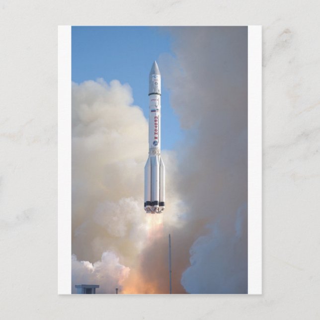 Russian Space Program Proton launch THOR 5 Postcard (Front)