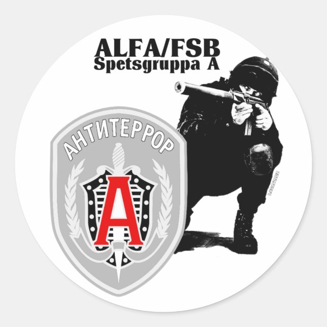 Russian Speznas ALFA Antiterror Group Sticker (Front)
