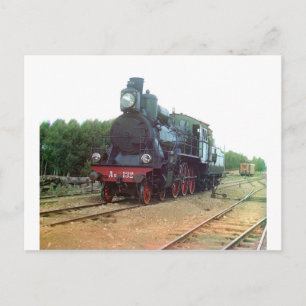 Russian Steam Locomotive Postcard
