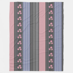 Russian, striped , patchwork fleece blanket