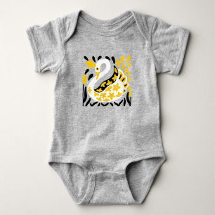 Russian Style Fairy Tale Royal Crowned Swan Baby Bodysuit