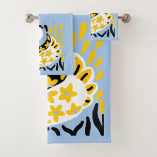Russian Style Fairy Tale Royal Crowned Swan Bath Towel Set