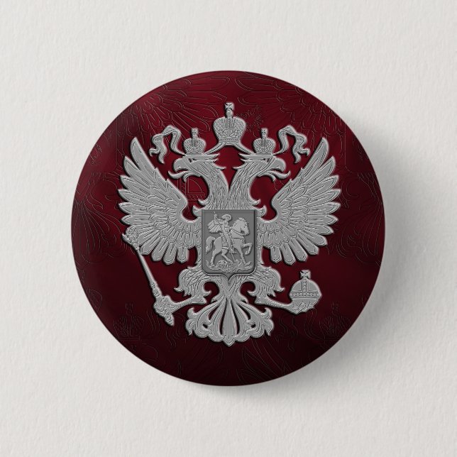 Russian symbol red flag 2 inch round button (Front)