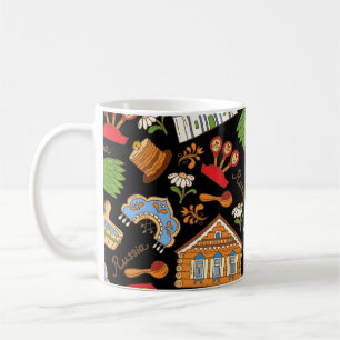 Russian Symbols: Coloured Vintage Pattern. Coffee Mug