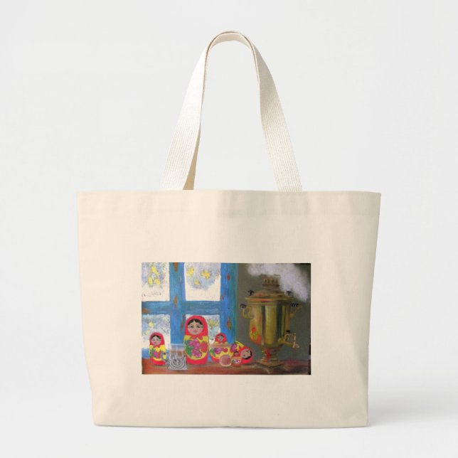 russian tea time large tote bag (Front)