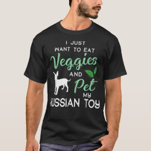 Russian Toy Funny Vegan Dog Lover Owner Xmas Birth T-Shirt