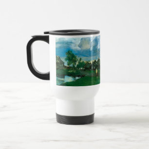 Russian Village Valentin Serov Travel Mug