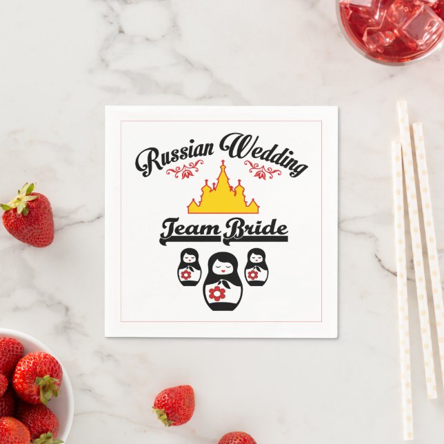 Russian Wedding, Team Bride. Napkins (Insitu)