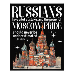  Russians and Moscow pride Photo Print