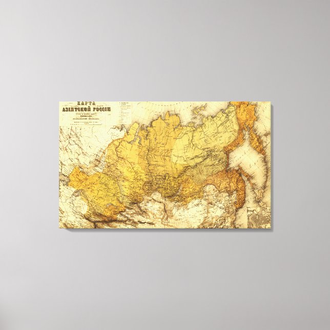 RussiaPanoramic MapRussia Canvas Print (Front)