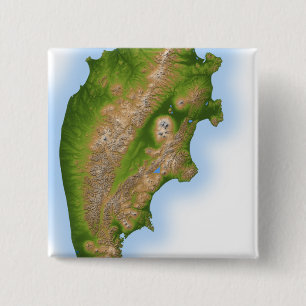 Russia's Kamchatka Peninsula 2 Inch Square Button