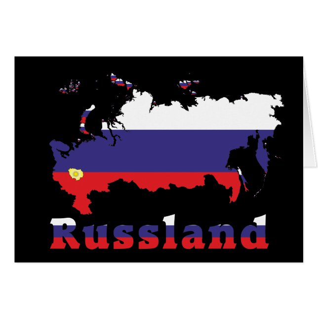 Russie - carte de Russia (Devant Horizontal)