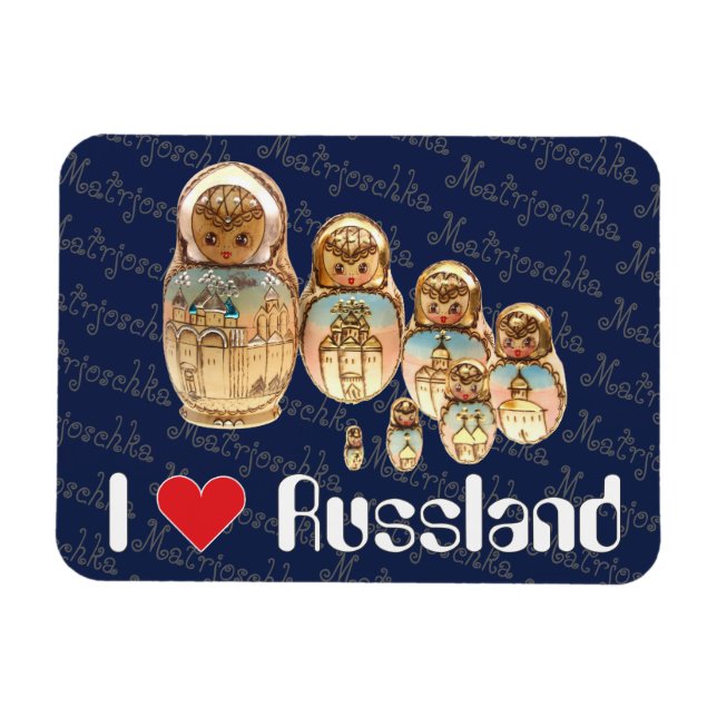 Russie - Russia Babouchka - Matrjoschka Magnet (Horizontal)