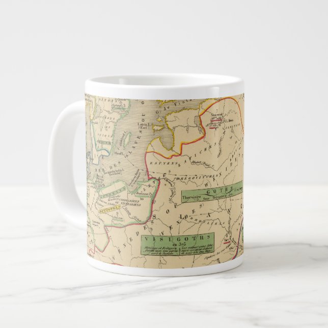 Russie, Suede, Norwege Large Coffee Mug (Front Left)