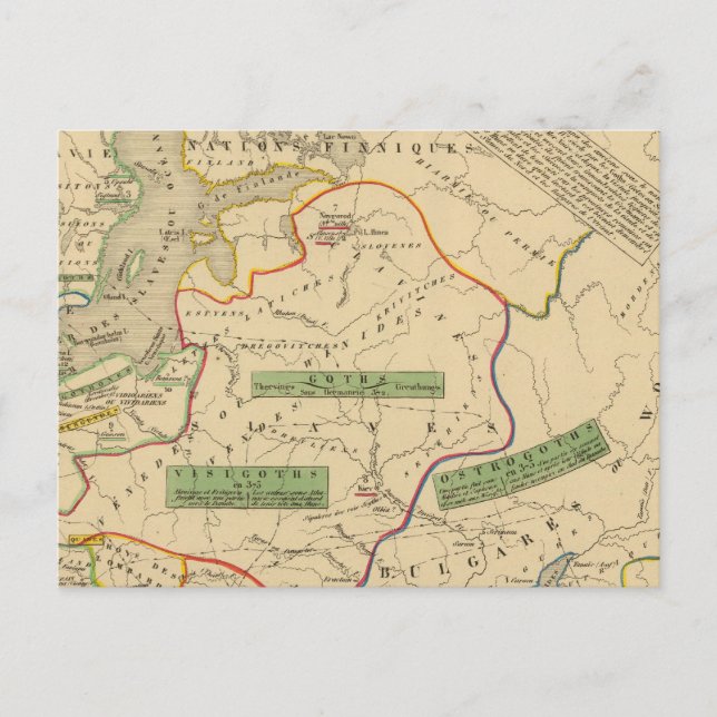 Russie, Suede, Norwege Postcard (Front)