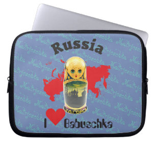 Russland - Russia Babuschka Gerätehülle 10" - 15" Laptop Sleeve