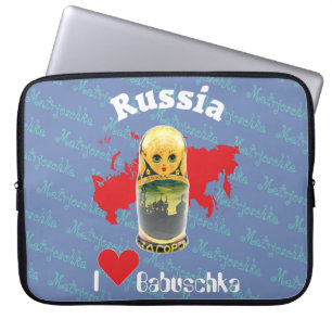 Russland - Russia Babuschka Gerätehülle 10" - 15" Laptop Sleeve