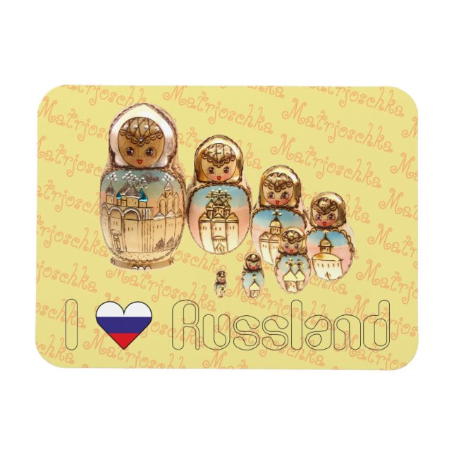 Russland - Russia Babuschka - Matrjoschka Magnet (Horizontal)