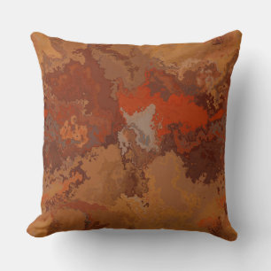 Rust abstract 6 throw pillow
