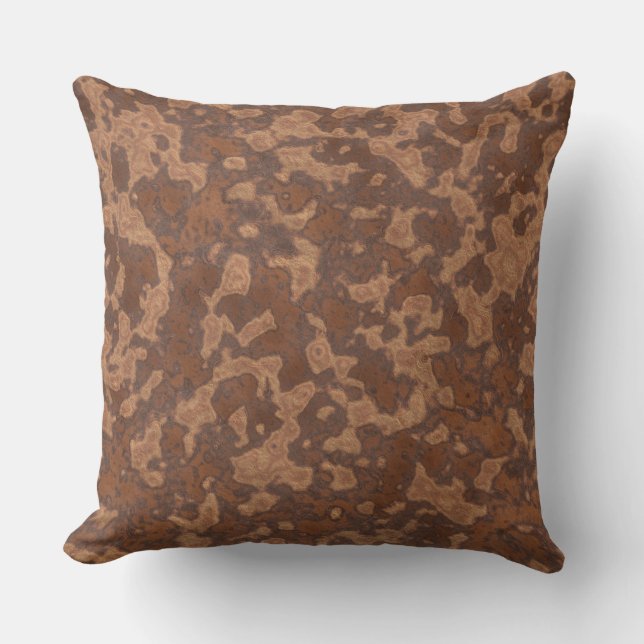 Rust Abstract Throw Pillow (Front)